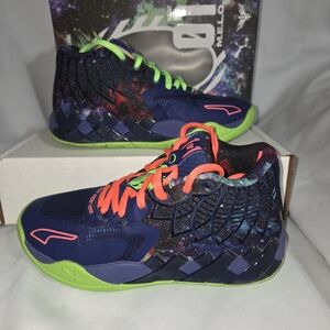 PUMA LaMelo Ball MB.01 Galaxy Sneakers - Blue and Green